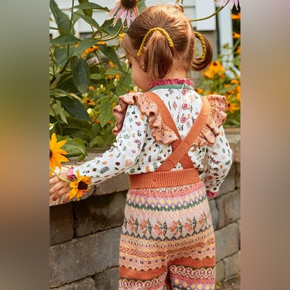 Matilda Jane Pumpkin Pie Fair Isle Sweater Romper choose your own path Sz 18/24m - Picture 2 of 6